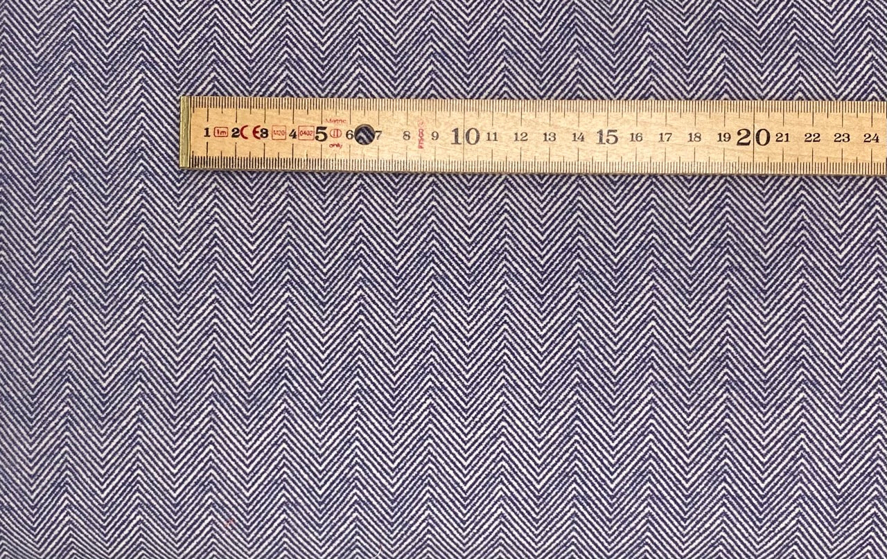 Dark blue herringbone - Flannel