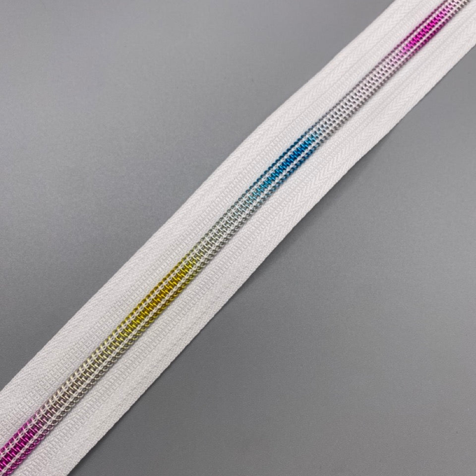 White Rainbow Continious Zip - No.5