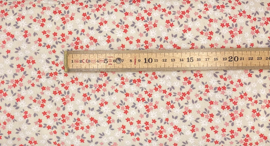 Corduroy - Cream Floral