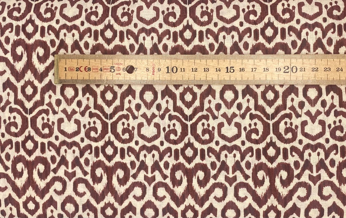 Orange Geo - Linen Mix
