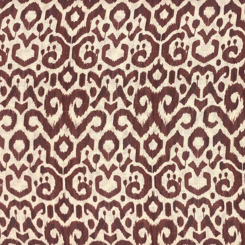 Orange Geo - Linen Mix