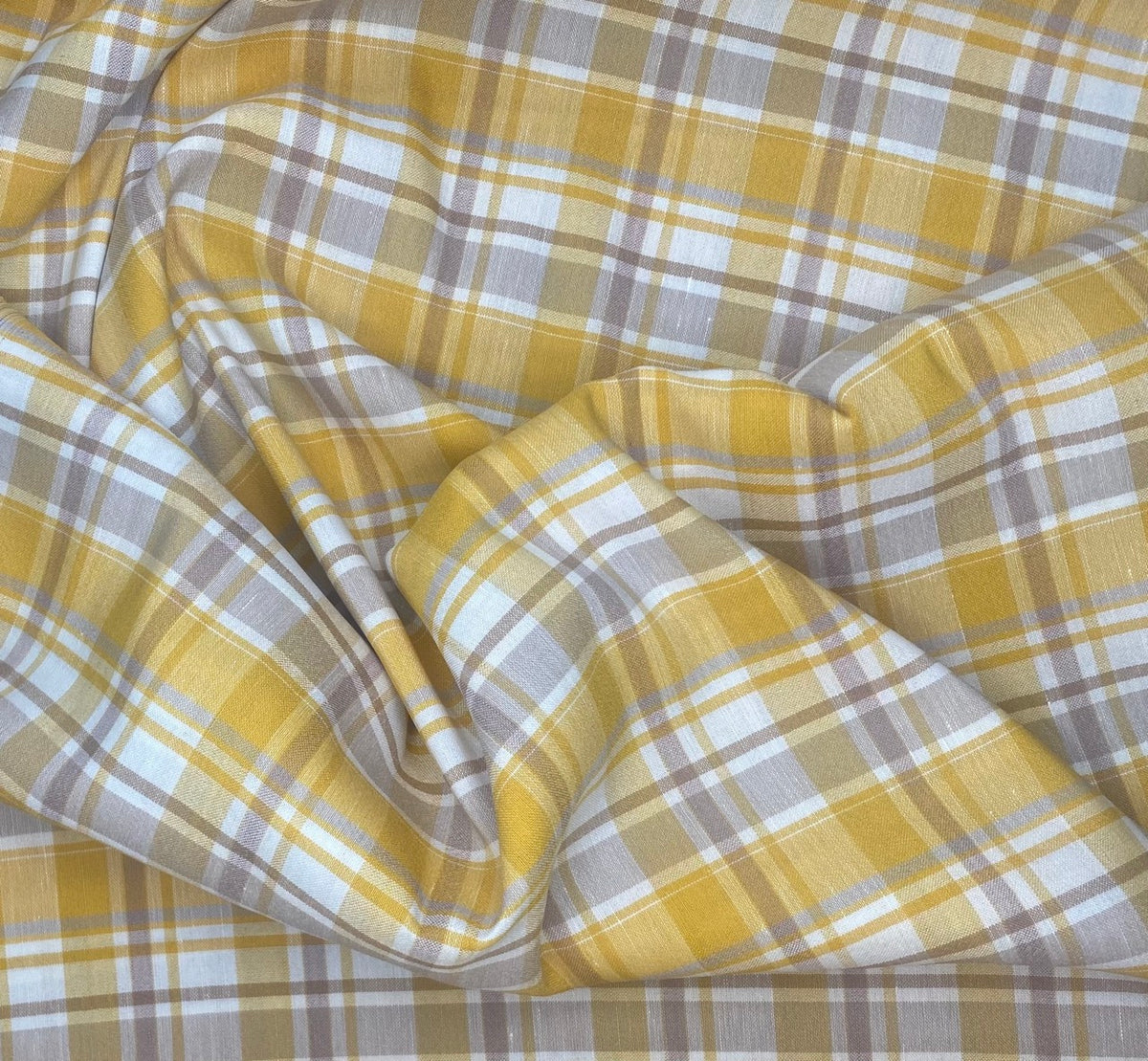 Lemon Check - Linen Mix