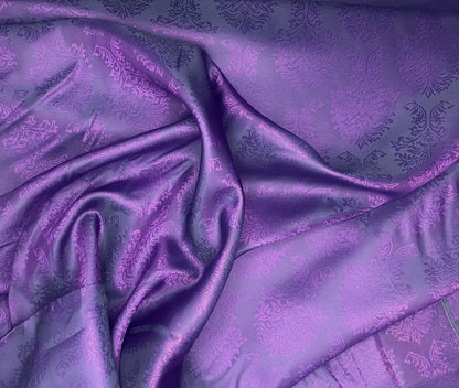 Purple Emblem- Acetate Viscose Lining