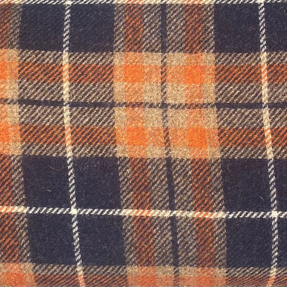 Navy and Amber Check - Wool