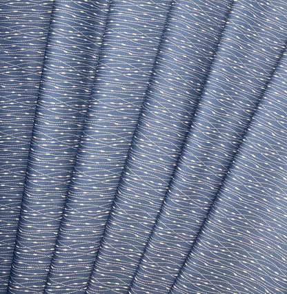 Mid blue stitch stripe