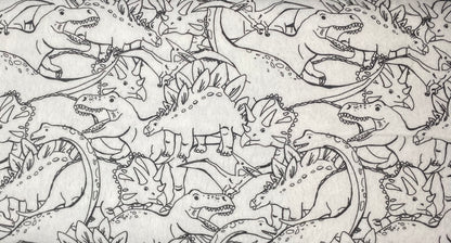 Totally Roarsome Dino Outlines - Flannel
