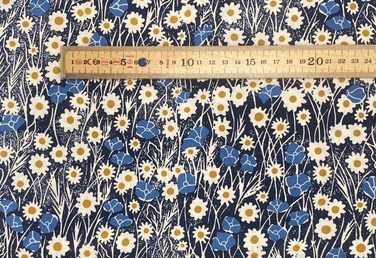 Flower Field - Navy