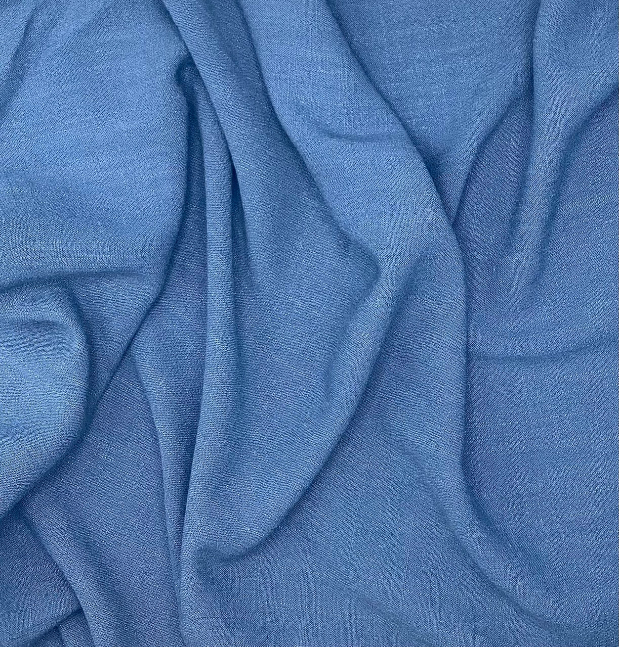 Navy Viscose Linen Mix