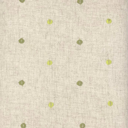 Green Polkadot - Viscose Linen Mix