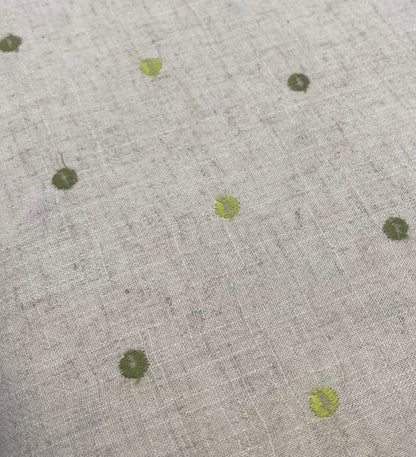 Green Polkadot - Viscose Linen Mix