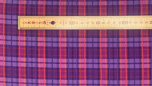 Pink & Purple textured check