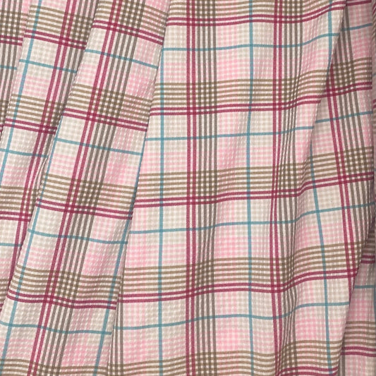 Pink Check Seersucker