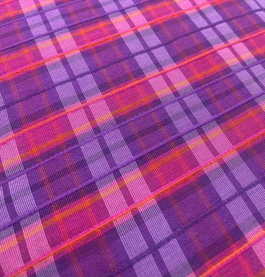 Pink & Purple textured check