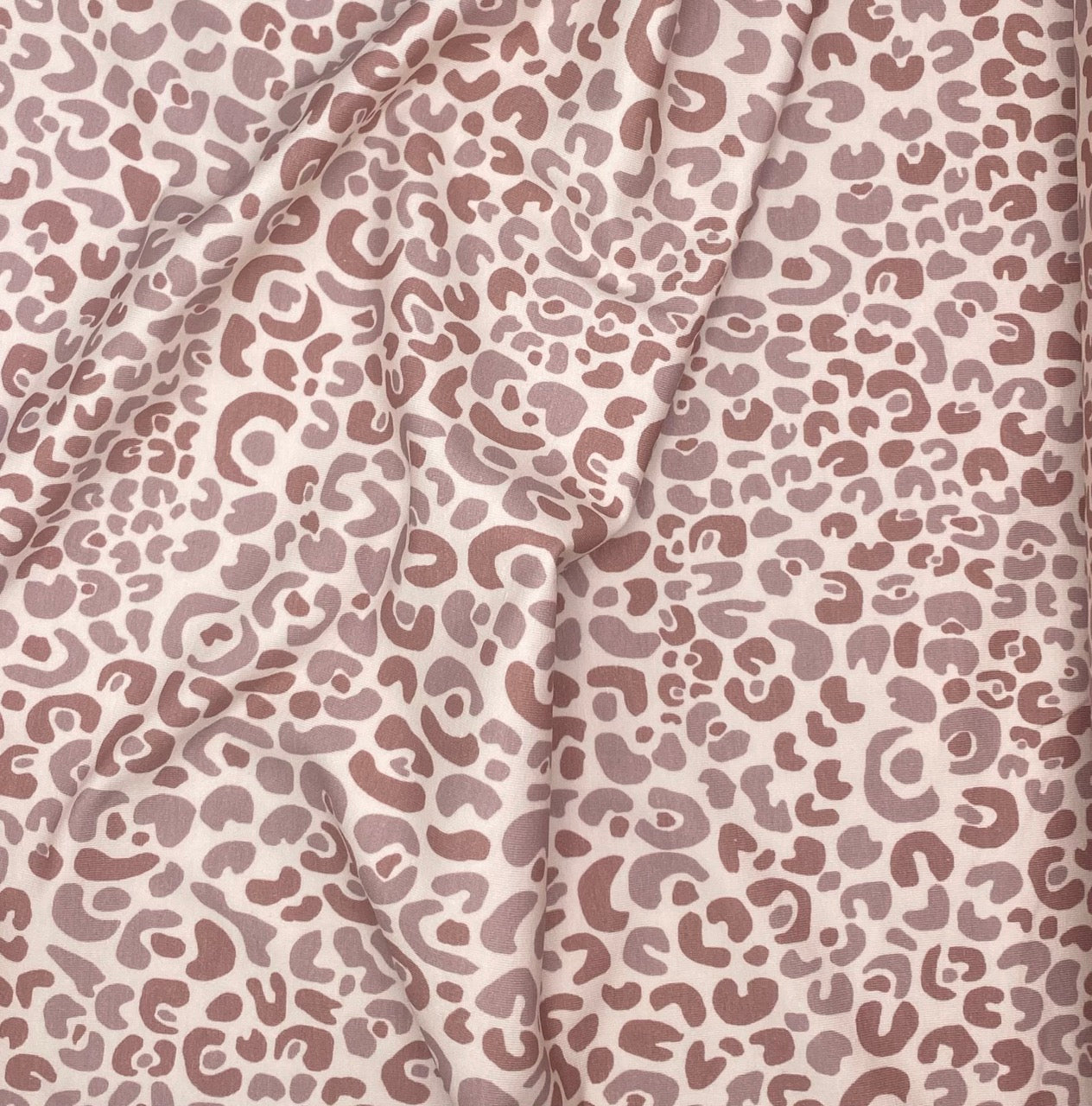 Pink & Lilac leopard Stretch Jersey