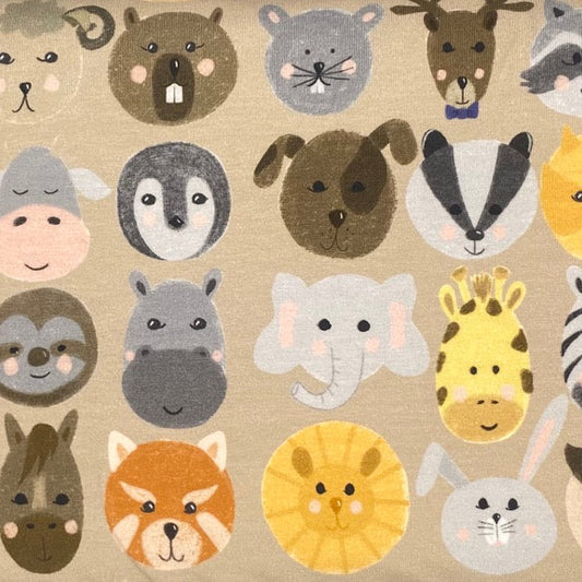 Animal Heads Stretch Jersey