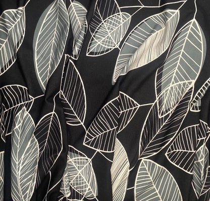 Large Leaf Print - Stretch Viscose
