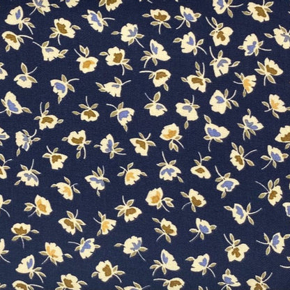 Ditzy Flower on Navy - Viscose