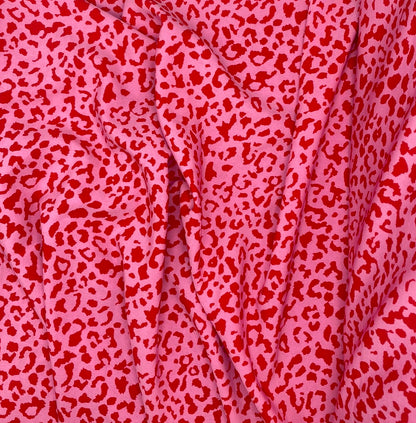 Pink Leopard Print - Polyester