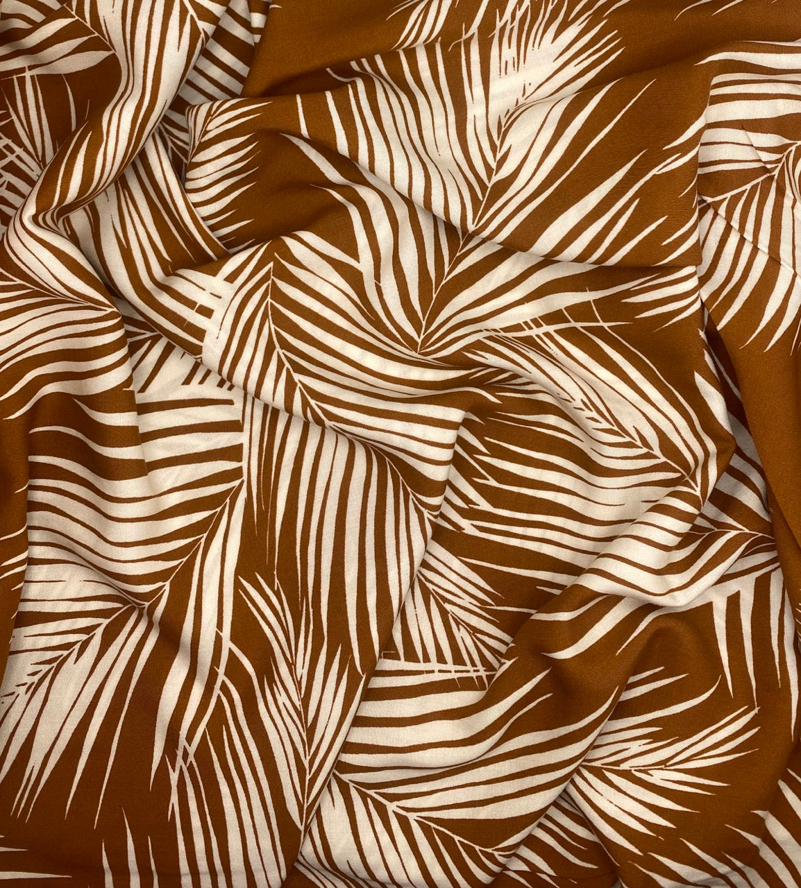 Burn Orange Palm Leaf