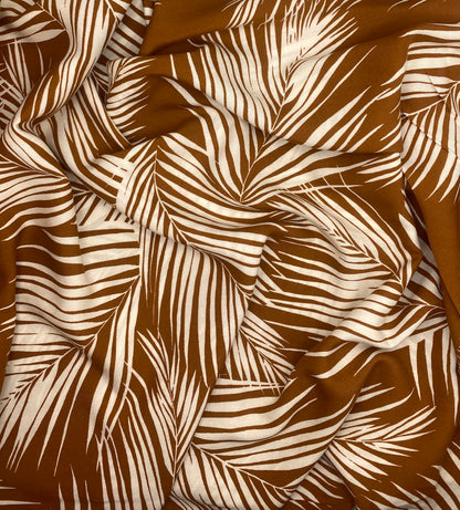 Burn Orange Palm Leaf