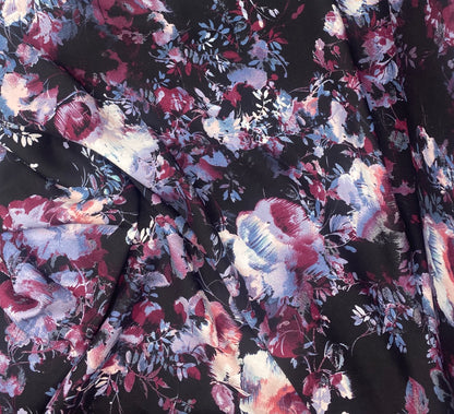 Abstract Maroon Flower - Viscose