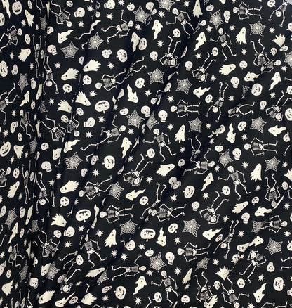 Spooky friends on black