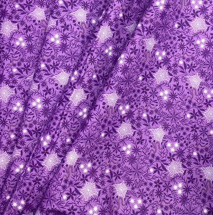 Floral cobwebs on light purple