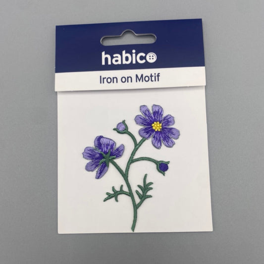 Iron on Motif: Purple Flowers
