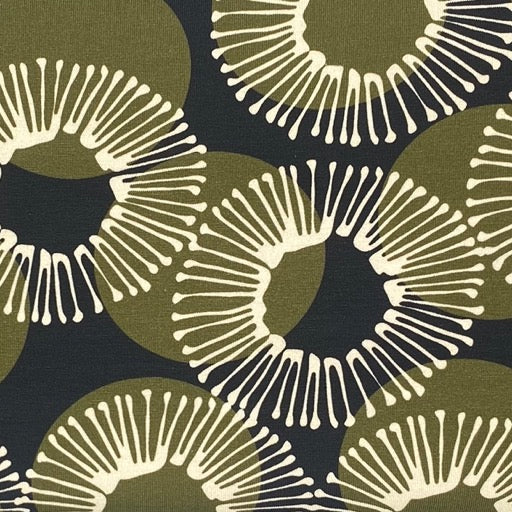 Olive Burst - Stretch Jersey