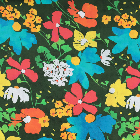 Paige Floral Viscose Twill - Green