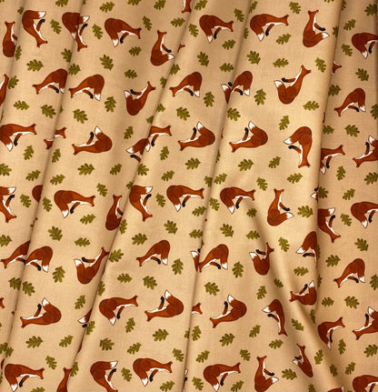 Fox on light terracotta