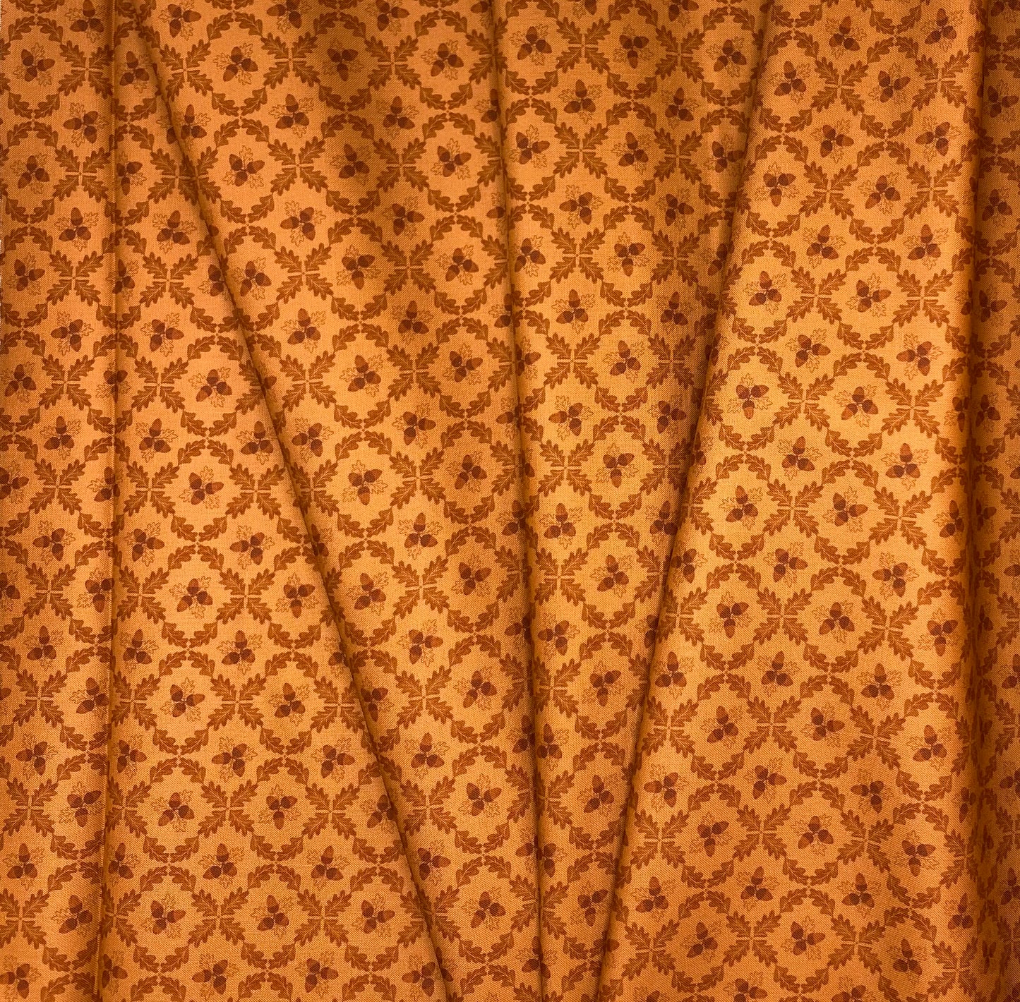 Acorn trellis on autumnal orange