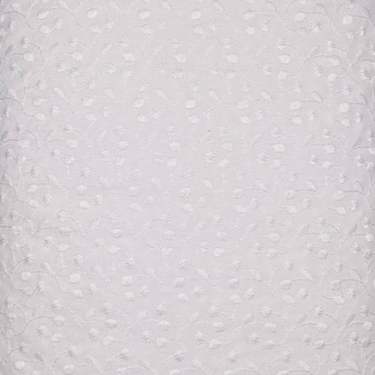 White Vine Embroidered poly cotton