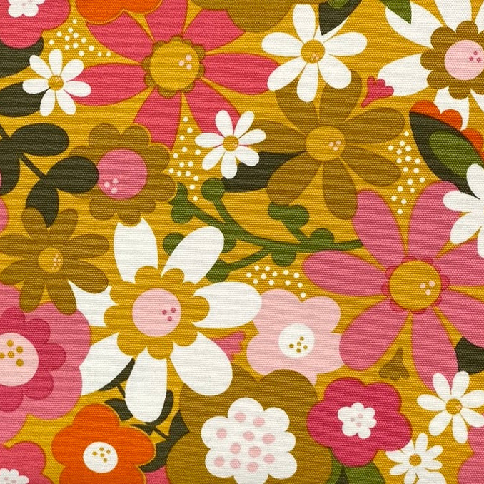 Ochre Floral - Canvas