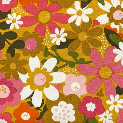 Ochre Floral - Canvas