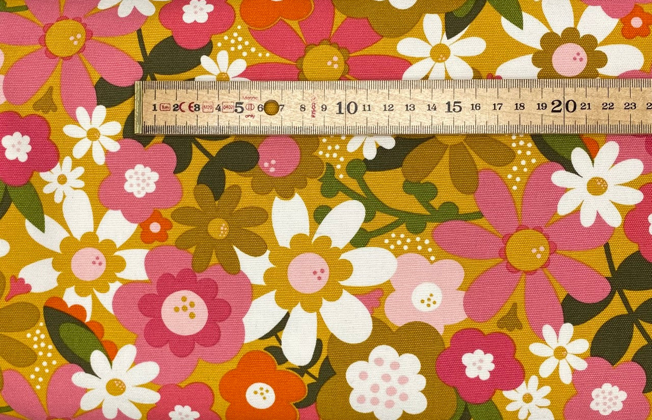 Ochre Floral - Canvas