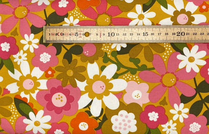 Ochre Floral - Canvas