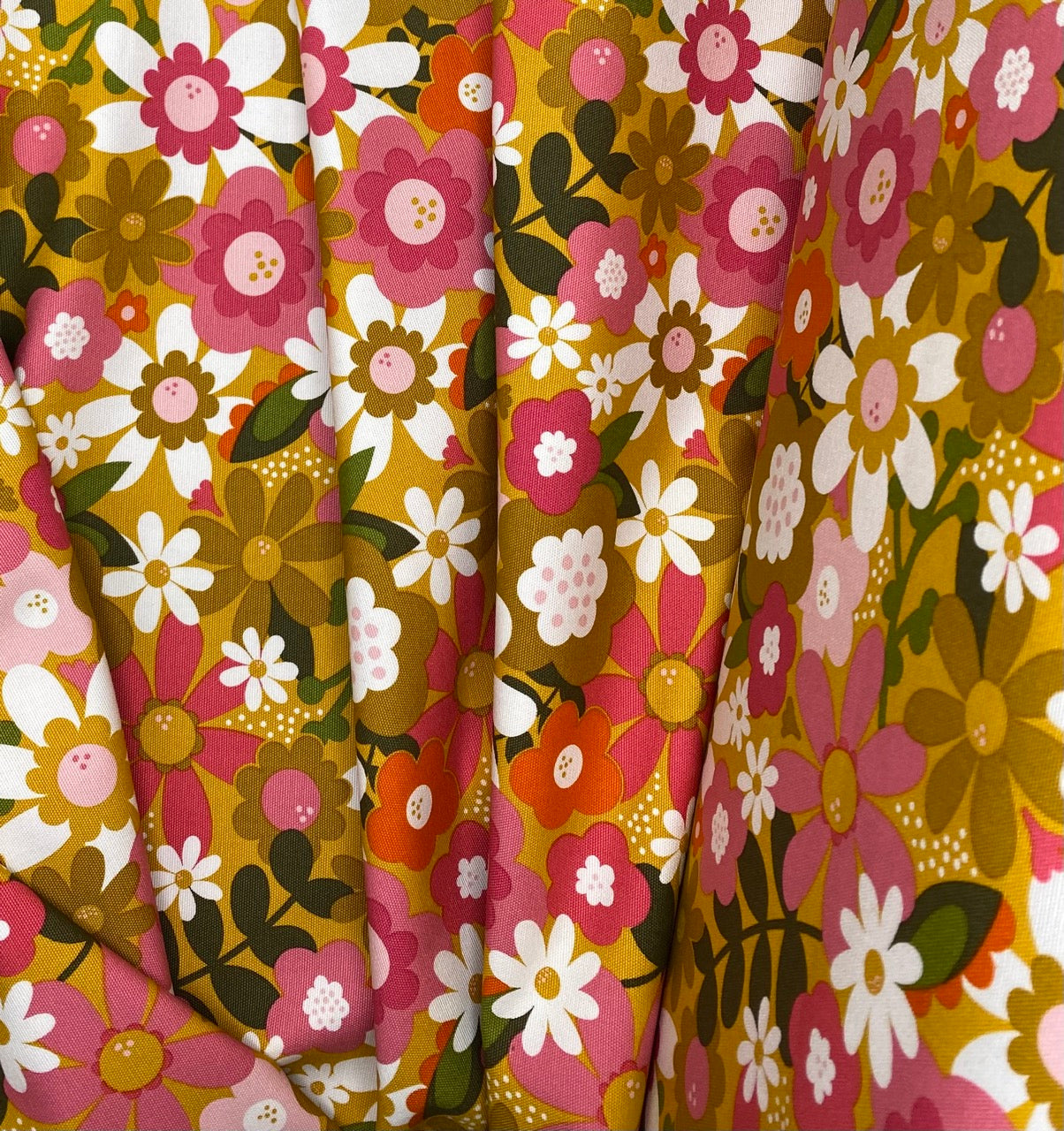 Ochre Floral - Canvas