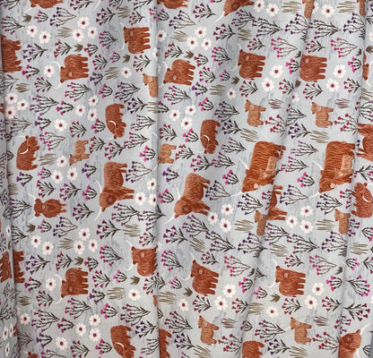 Summer meadow Highland on breezy blue