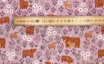 Summer meadow Highland on light heather