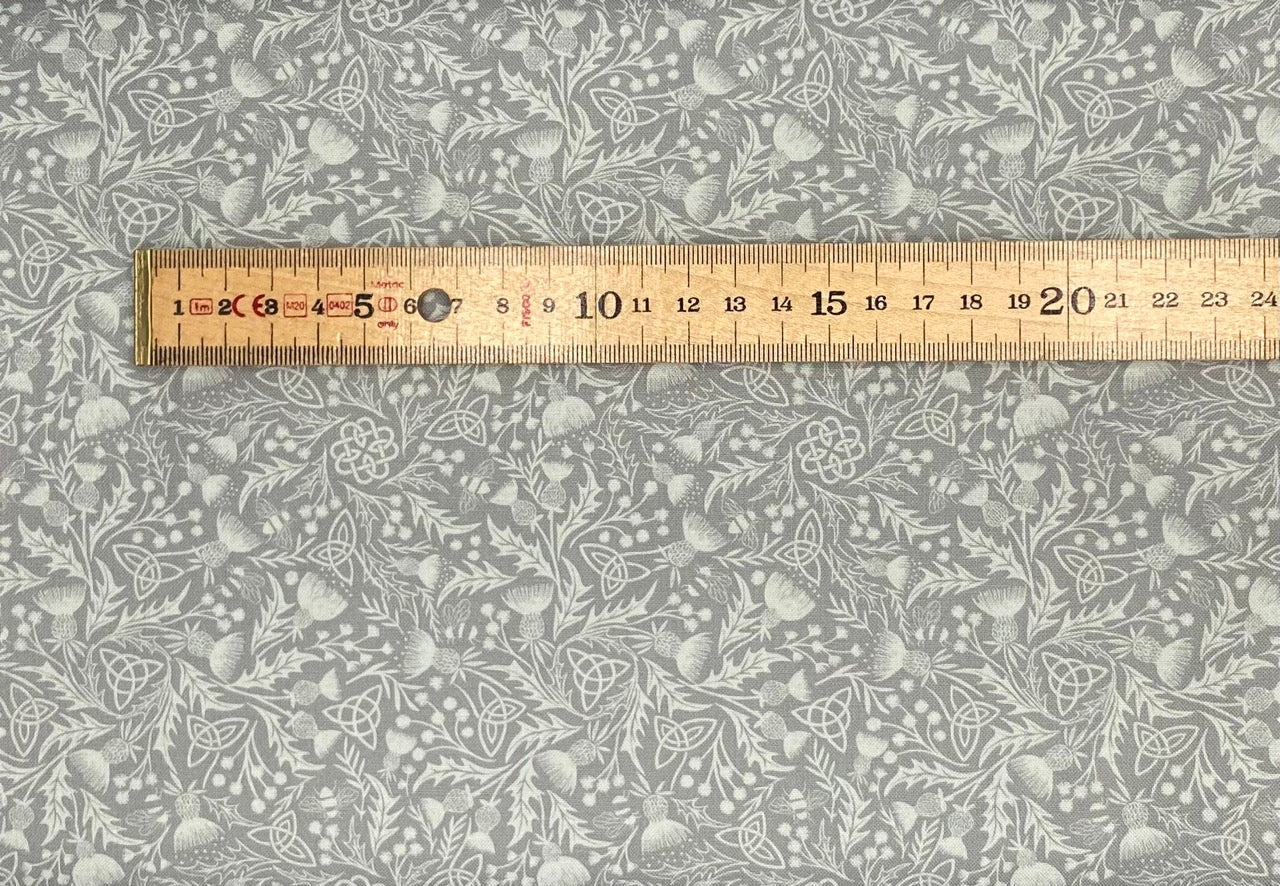 Celtic thistle on duck egg