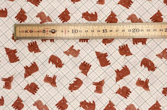 Highlands check cream