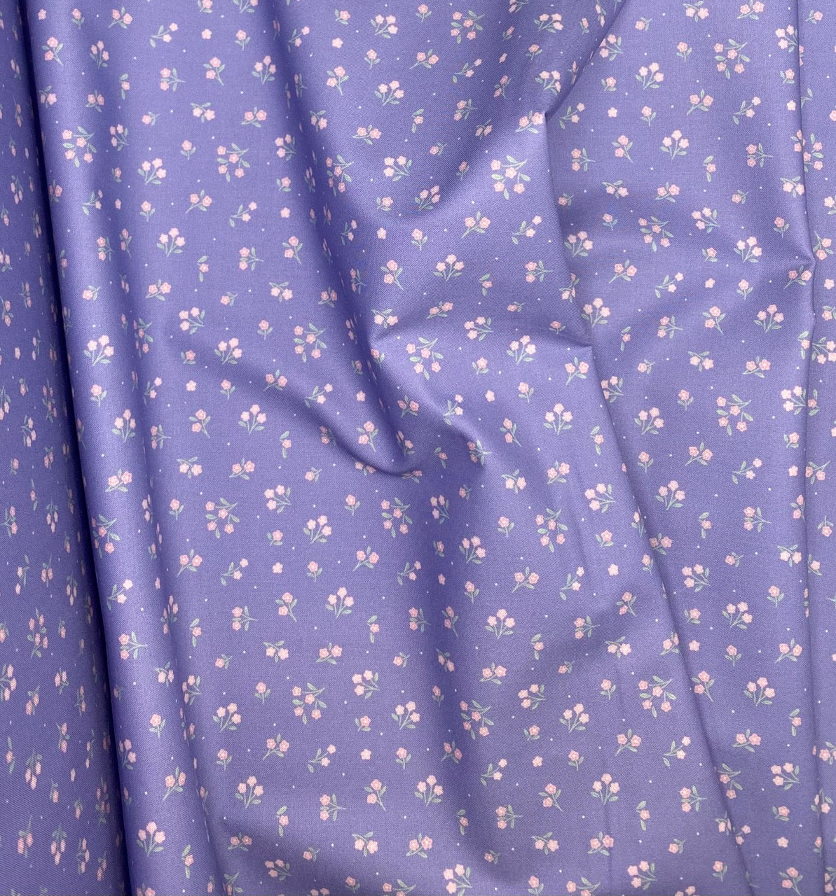 Ditsy Dance- Dusky Mid Blue