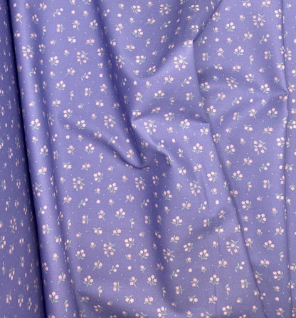 Ditsy Dance- Dusky Mid Blue