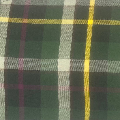 Brushed Green Check - Cotton Twill