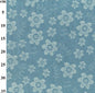 Flower Washed Denim Jacquard - Light Blue