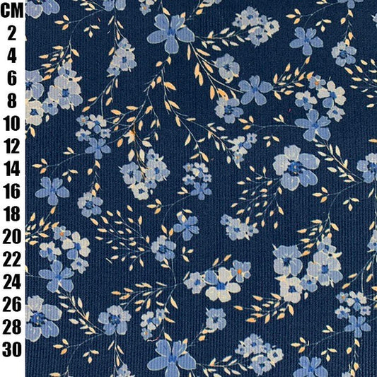Corduroy - Blue Floral