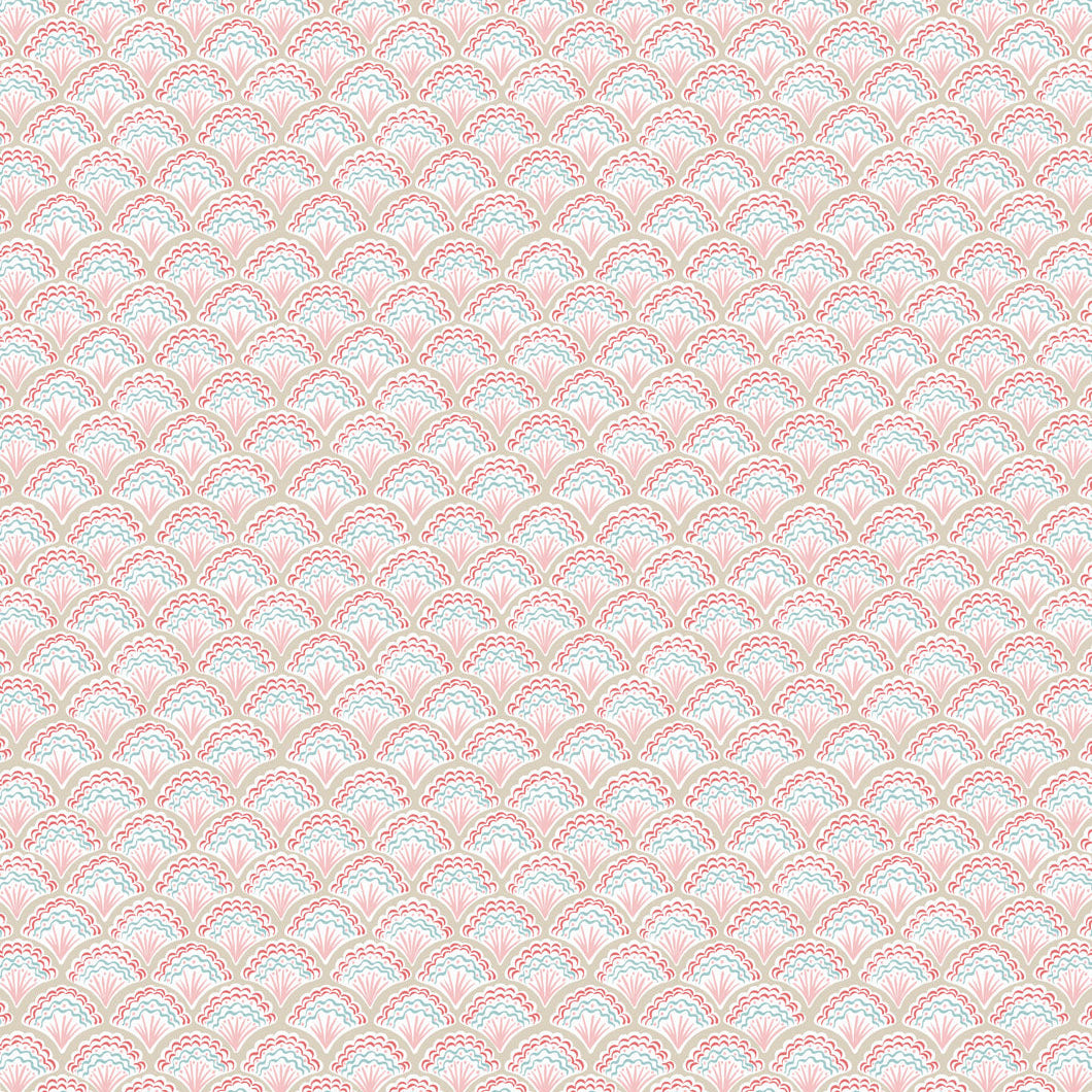 Fancy shells linen and pink