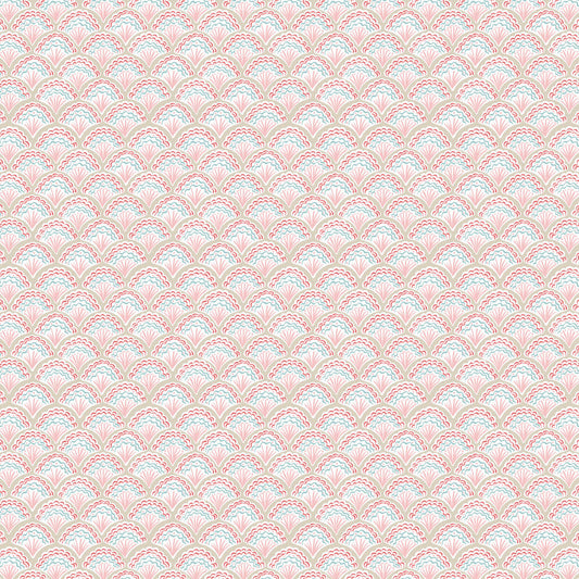 Fancy shells linen and pink