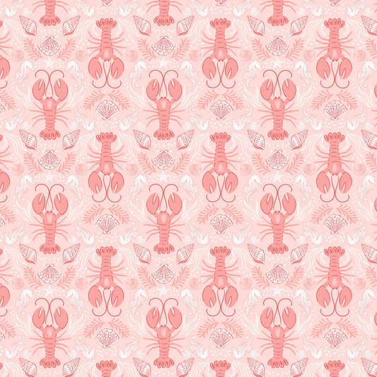 Mirrored lobster light coral pink